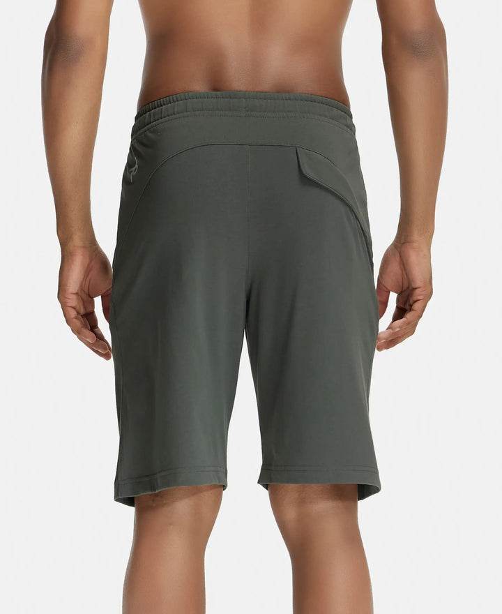 Super Combed Cotton Rich Shorts with StayFresh Treatment - Deep Olive-3