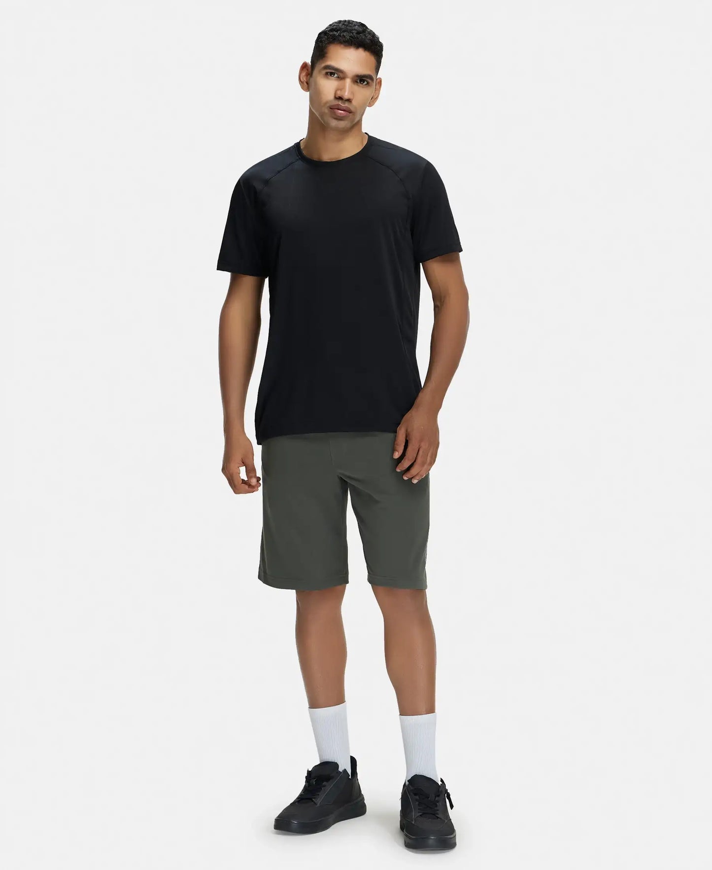 Super Combed Cotton Rich Shorts with StayFresh Treatment - Deep Olive-4