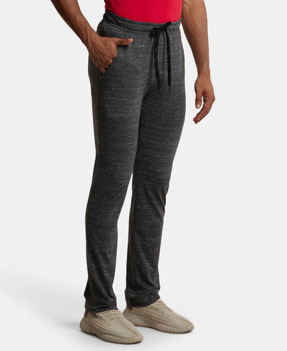 Super Combed Cotton Rich Trackpant with Zipper Pockets and StayFresh Treatment - Forest Dark Grey Melange-2