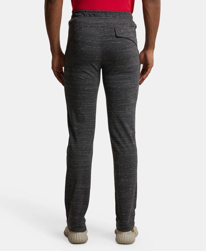 Super Combed Cotton Rich Trackpant with Zipper Pockets and StayFresh Treatment - Forest Dark Grey Melange-3