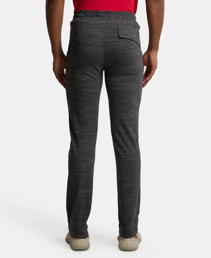 Super Combed Cotton Rich Trackpant with Zipper Pockets and StayFresh Treatment - Forest Dark Grey Melange-3