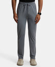 Super Combed Cotton Rich Trackpant with Zipper Pockets and StayFresh Treatment - Performance Grey-1
