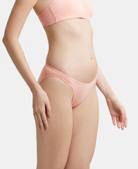 Super Combed Cotton Elastane Low Waist Bikini With Concealed Waistband and StayFresh Treatment - Candlelight Peach-2