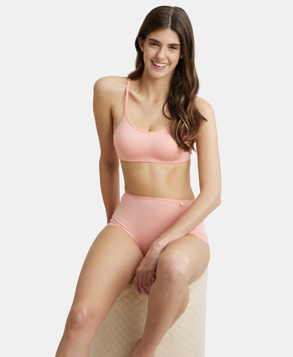 High Coverage Super Combed Cotton Elastane Boy Leg With Concealed Waistband and StayFresh Treatment - Candlelight Peach-6