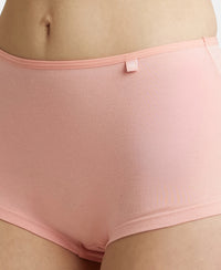 High Coverage Super Combed Cotton Elastane Boy Leg With Concealed Waistband and StayFresh Treatment - Candlelight Peach-7