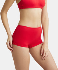High Coverage Super Combed Cotton Elastane Boy Leg With Concealed Waistband and StayFresh Treatment - Sangria Red-2