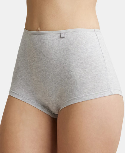High Coverage Super Combed Cotton Elastane Boy Leg With Concealed Waistband and StayFresh Treatment - Steel Grey Melange-7