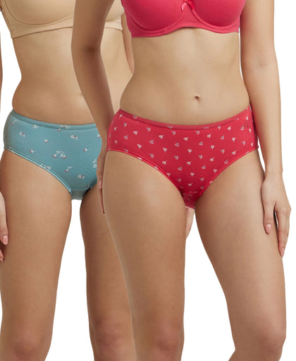 High Coverage Super Combed Cotton Elastane Hipster With Concealed Waistband and StayFresh Treatment - Assorted Prints-1