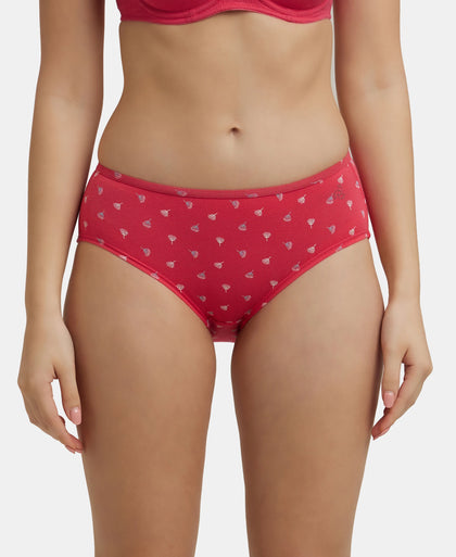 High Coverage Super Combed Cotton Elastane Hipster With Concealed Waistband and StayFresh Treatment - Assorted Prints-2
