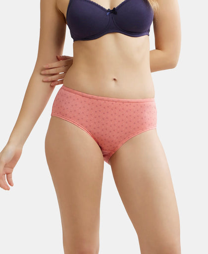 High Coverage Super Combed Cotton Elastane Hipster With Concealed Waistband and StayFresh Treatment - Assorted Prints-13