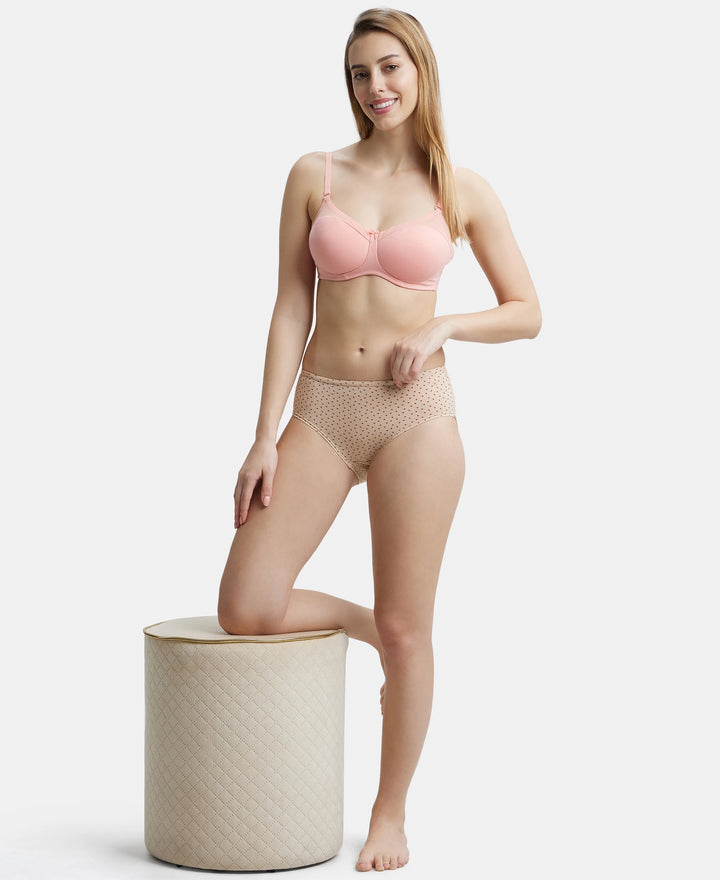High Coverage Super Combed Cotton Elastane Hipster With Concealed Waistband and StayFresh Treatment - Assorted-12