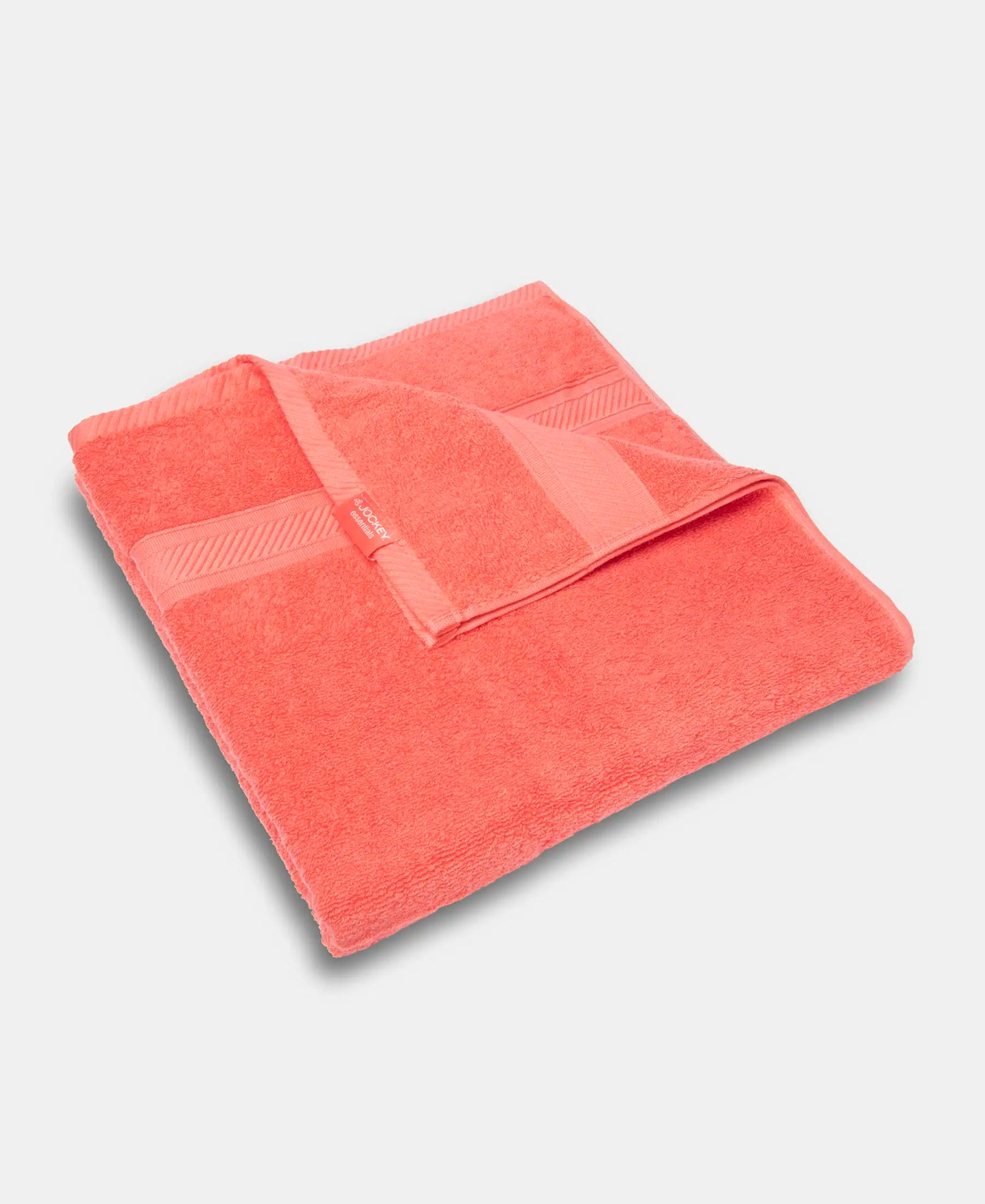 Cotton Terry Ultrasoft and Durable Solid Bath Towel - Coral-2