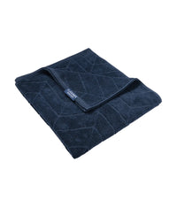 Cotton Terry Ultrasoft and Durable Patterned Bath Towel - Navy-2