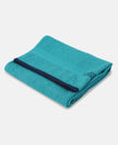 Cotton Rich Terry Ultrasoft and Durable Solid Bath Towel - Caribbean Turquoise-1