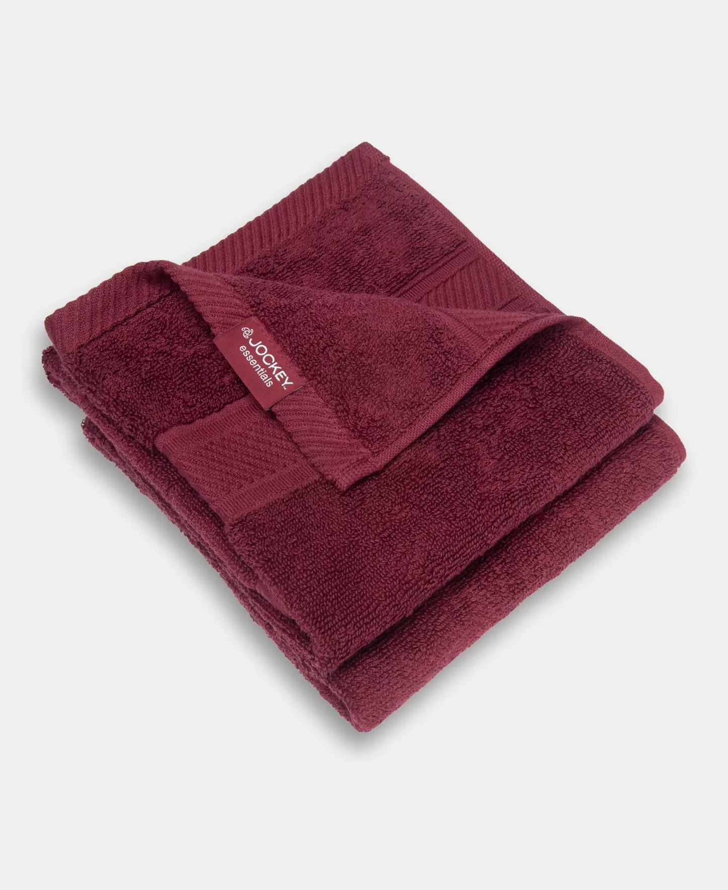 Cotton Terry Ultrasoft and Durable Solid Hand Towel - Burgundy-2