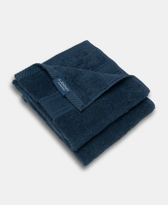 Cotton Terry Ultrasoft and Durable Solid Hand Towel - Navy-2