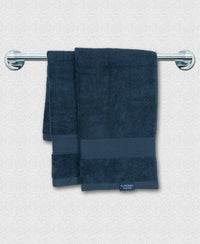 Cotton Terry Ultrasoft and Durable Solid Hand Towel - Navy-3