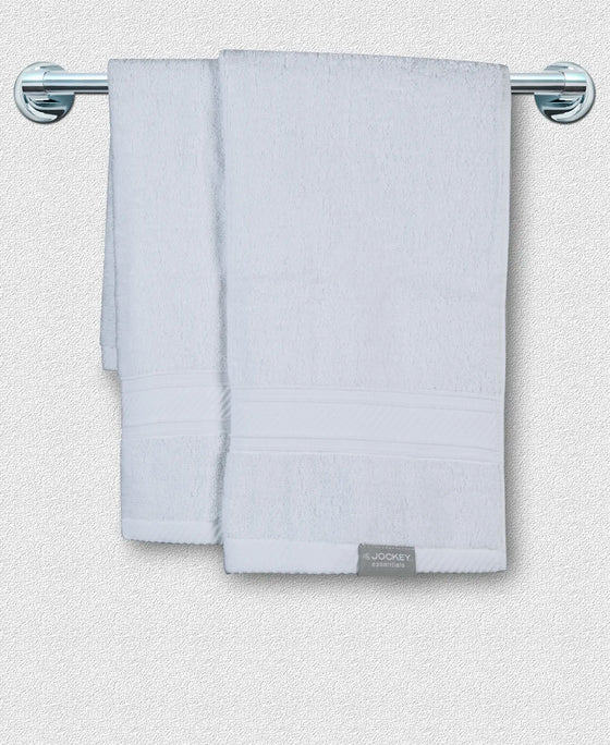Cotton Terry Ultrasoft and Durable Solid Hand Towel - White-3