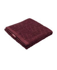 Cotton Terry Ultrasoft and Durable Patterned Hand Towel - Burgundy-2