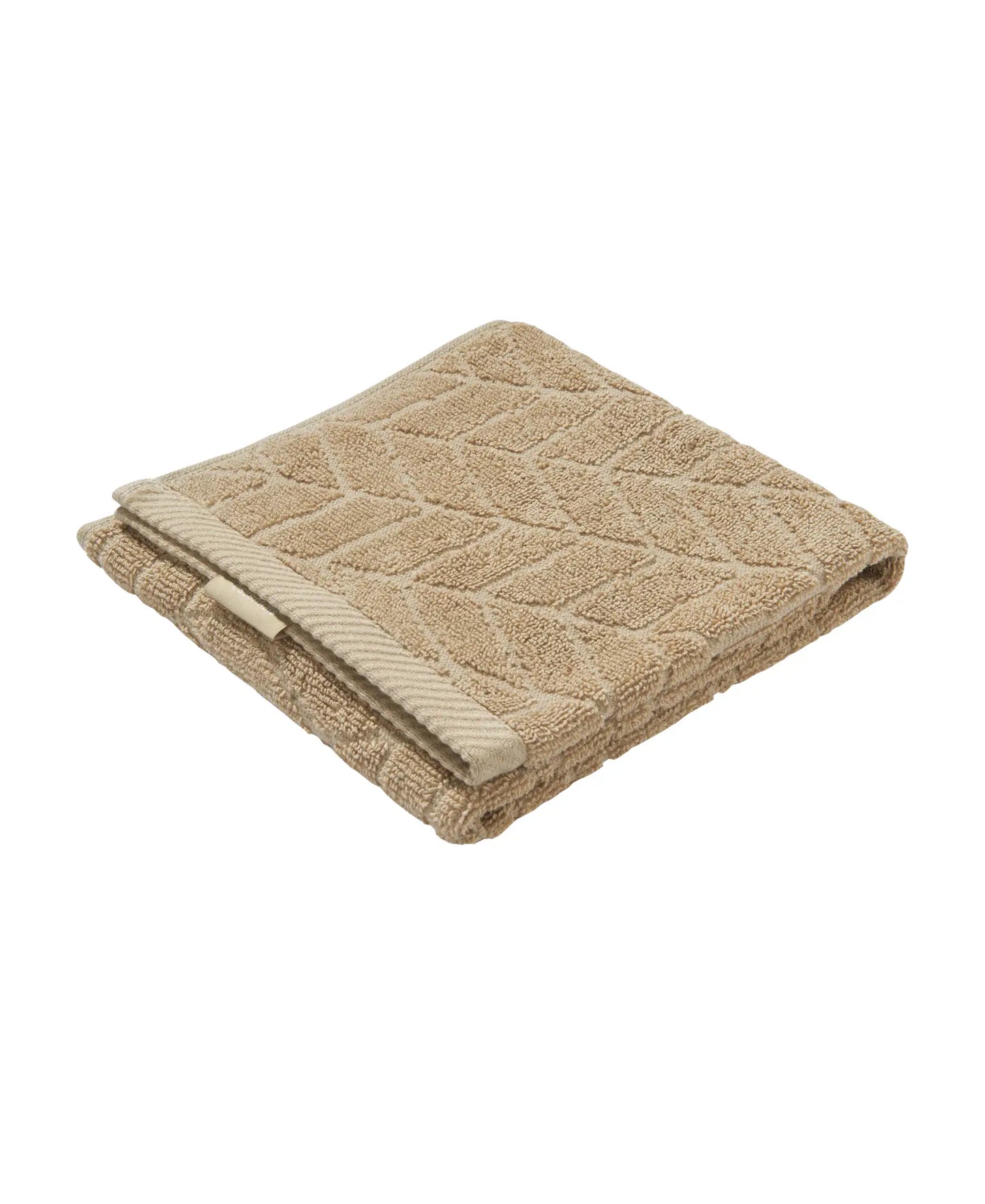 Cotton Terry Ultrasoft and Durable Patterned Hand Towel - Camel-2
