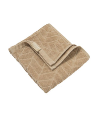 Cotton Terry Ultrasoft and Durable Patterned Hand Towel - Camel-3
