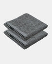 Cotton Terry Ultrasoft and Durable Patterned Hand Towel - Grey-1