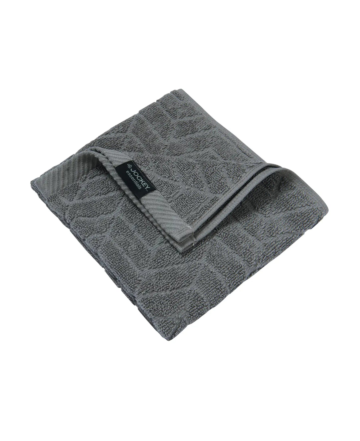 Cotton Terry Ultrasoft and Durable Patterned Hand Towel - Grey-3