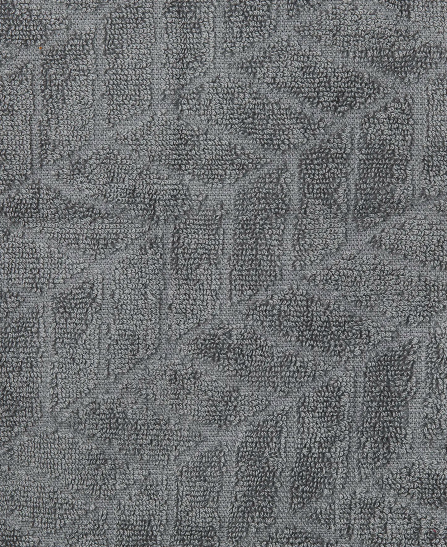 Cotton Terry Ultrasoft and Durable Patterned Hand Towel - Grey (Pack of 2)