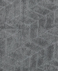 Cotton Terry Ultrasoft and Durable Patterned Hand Towel - Grey (Pack of 2)
