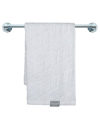 Cotton Terry Ultrasoft and Durable Patterned Hand Towel - White-4