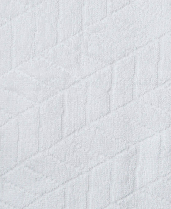 Cotton Terry Ultrasoft and Durable Patterned Hand Towel - White (Pack of 2)