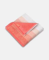Cotton Terry Ultrasoft and Durable Striped Hand Towel - Coral-3