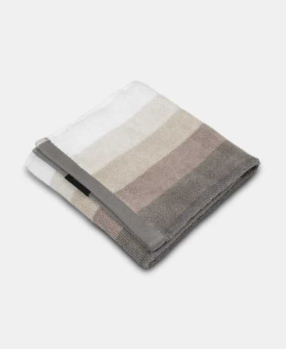 Cotton Terry Ultrasoft and Durable Striped Hand Towel - Grey-2
