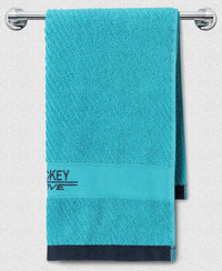 Cotton Rich Terry Ultrasoft and Durable Solid Hand Towel - Caribbean Turquoise-4
