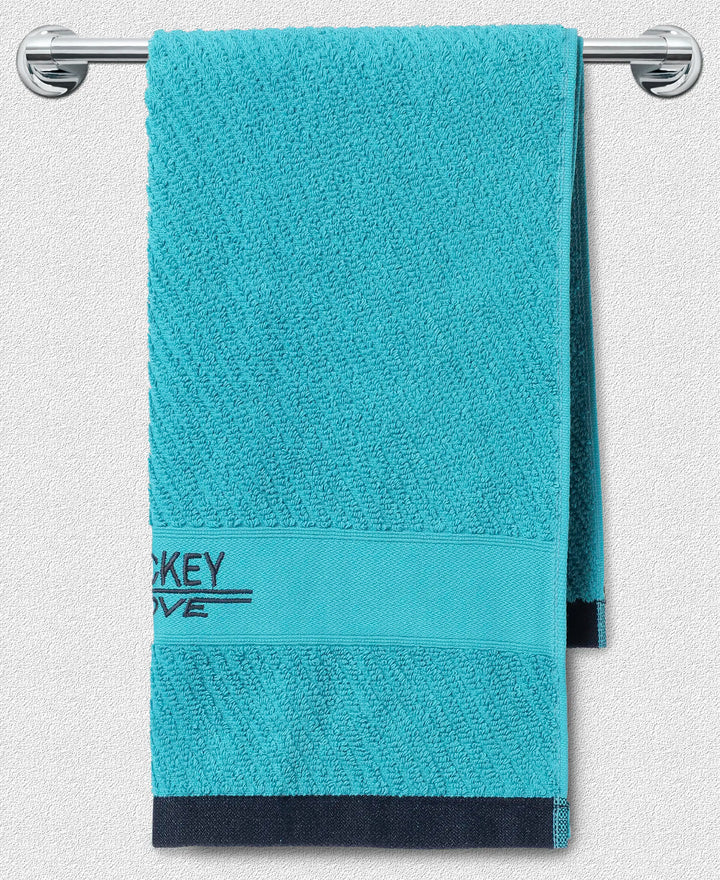 Cotton Rich Terry Ultrasoft and Durable Solid Hand Towel - Caribbean Turquoise-4