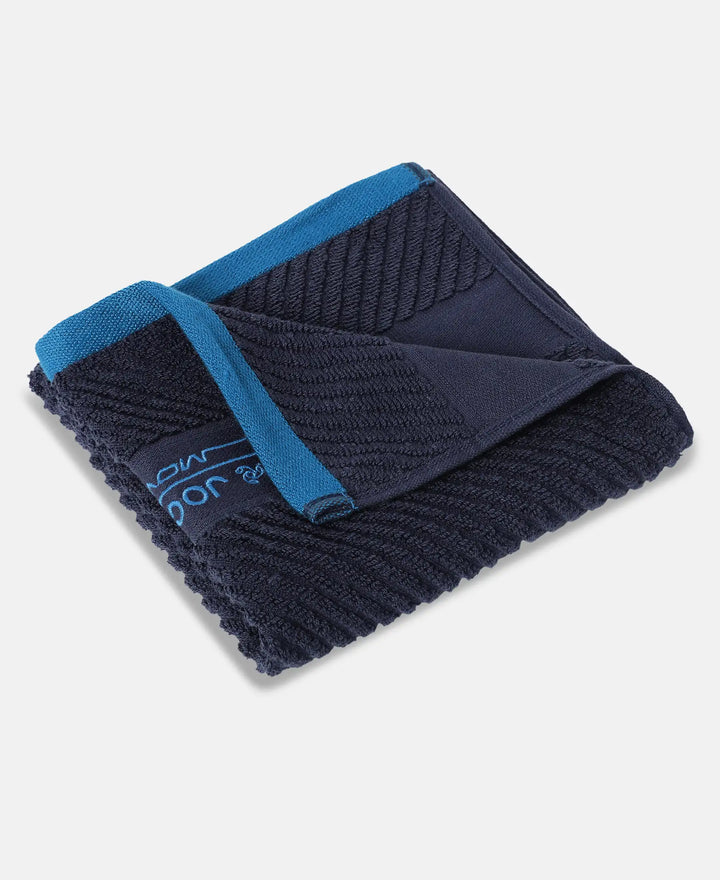 Cotton Rich Terry Ultrasoft and Durable Solid Hand Towel - Navy-3