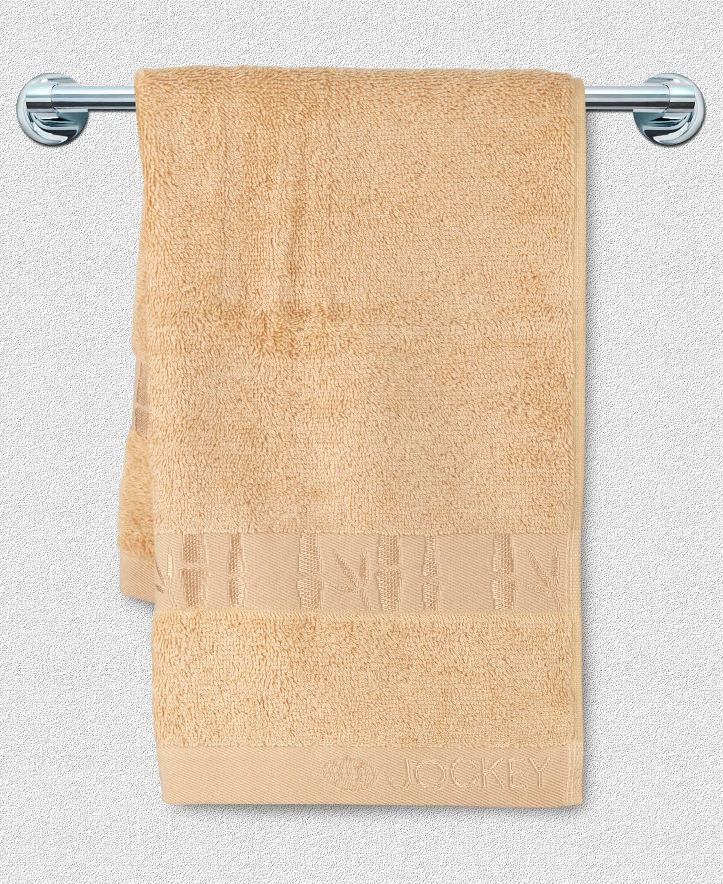 Bamboo Cotton Blend Terry Ultrasoft and Durable Hand Towel with Natural StayFresh Properties - Beige-4