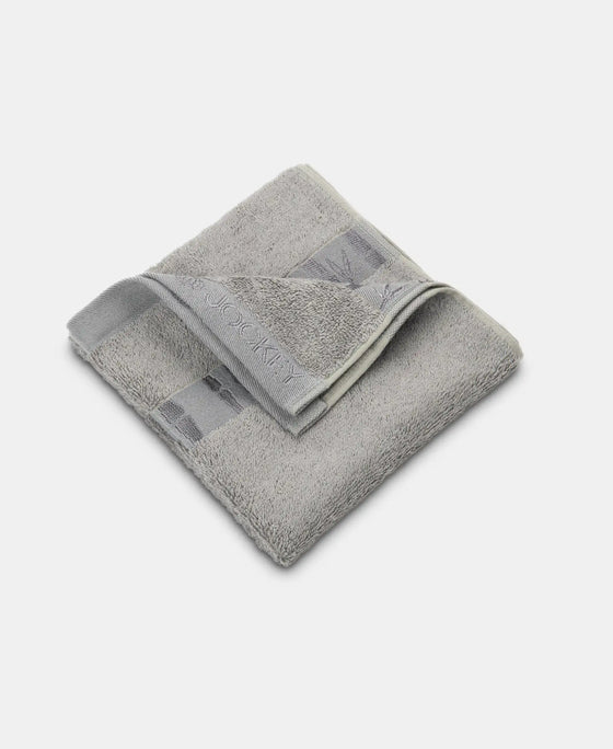Bamboo Cotton Blend Terry Ultrasoft and Durable Hand Towel with Natural StayFresh Properties - Grey-3