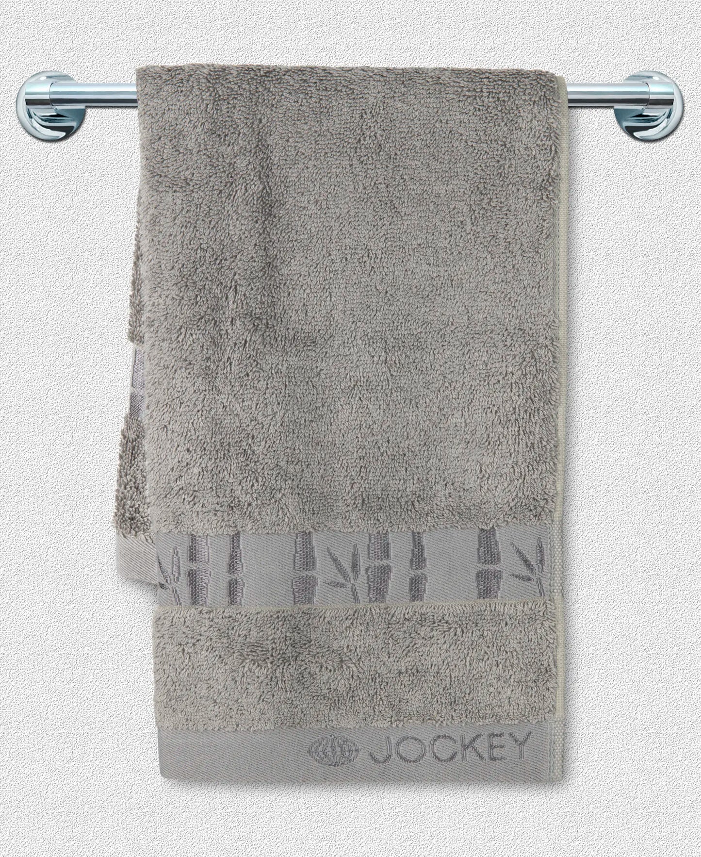 Bamboo Cotton Blend Terry Ultrasoft and Durable Hand Towel with Natural StayFresh Properties - Grey-4