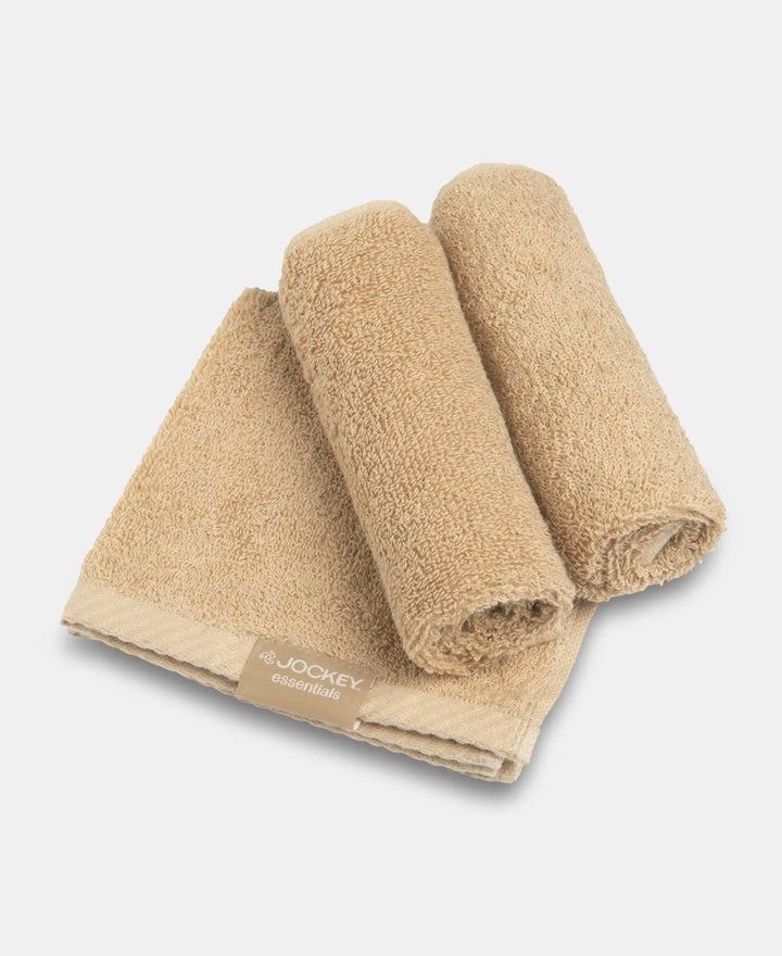 Cotton Terry Ultrasoft and Durable Solid Face Towel - Camel-3