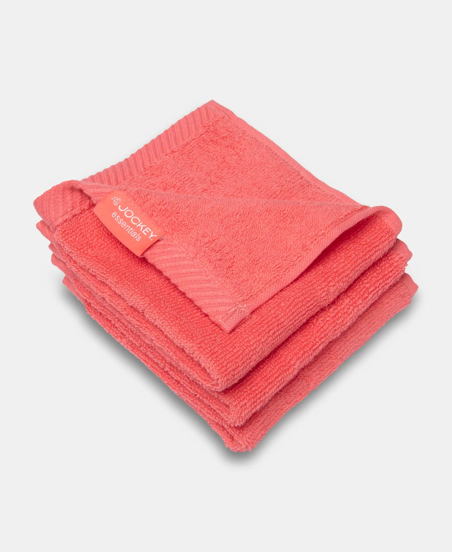 Cotton Terry Ultrasoft and Durable Solid Face Towel - Coral-2