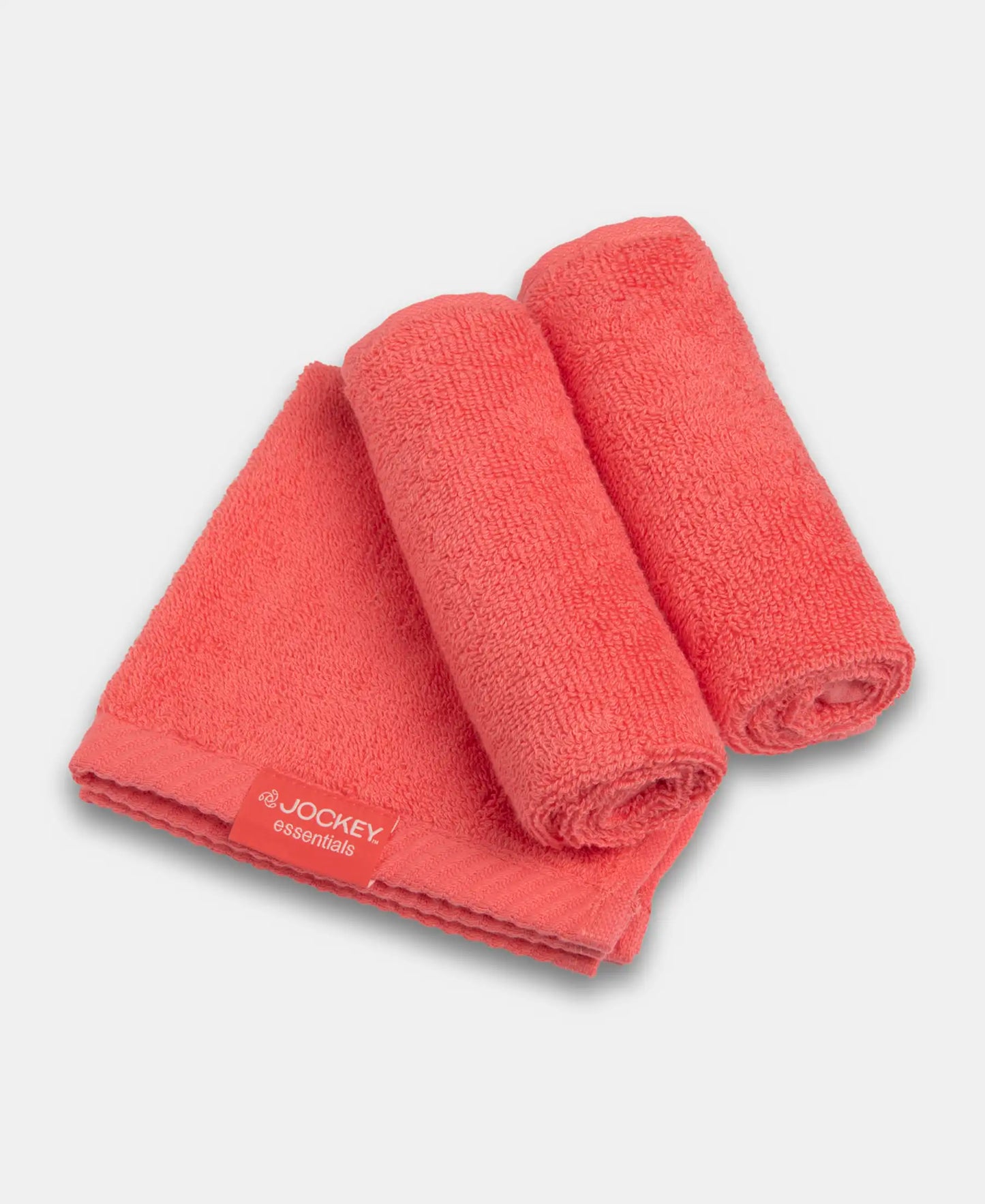 Cotton Terry Ultrasoft and Durable Solid Face Towel - Coral-3