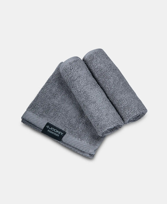 Cotton Terry Ultrasoft and Durable Solid Face Towel - Grey-2