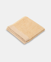 Bamboo Cotton Blend Terry Ultrasoft and Durable Face Towel with Natural StayFresh Properties - Beige-2