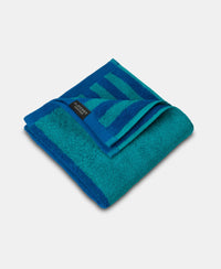 Cotton Terry Ultrasoft and Durable Striped Gym Towel - Caribbean Turquoise-3