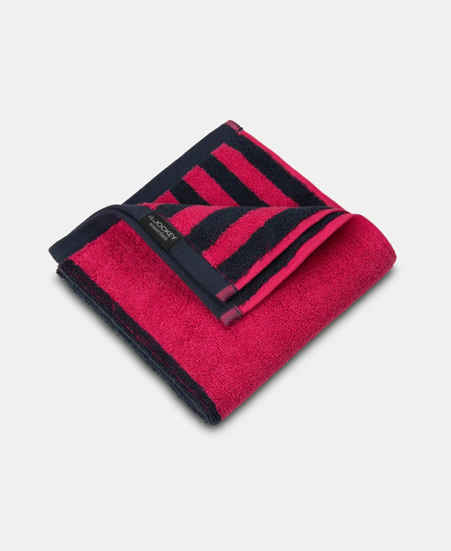 Cotton Terry Ultrasoft and Durable Striped Gym Towel - Ruby-3