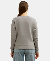 Super Combed Cotton Rich Fleece Fabric Printed Sweatshirt with Drop Shoulder Styling - Sky Rocket-3