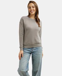 Super Combed Cotton Rich Fleece Fabric Printed Sweatshirt with Drop Shoulder Styling - Sky Rocket-6