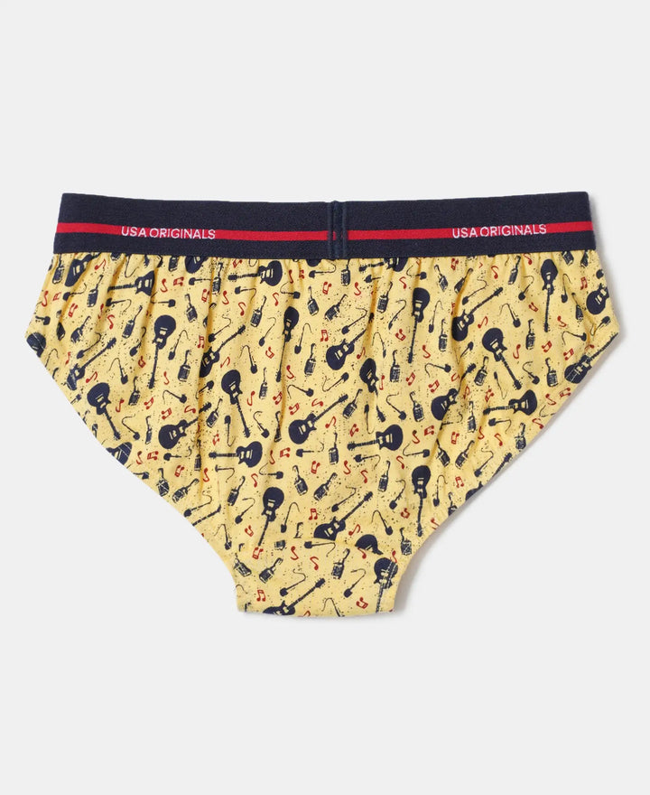 Super Combed Cotton Elastane Printed Brief with Ultrasoft Waistband - Assorted Prints-20