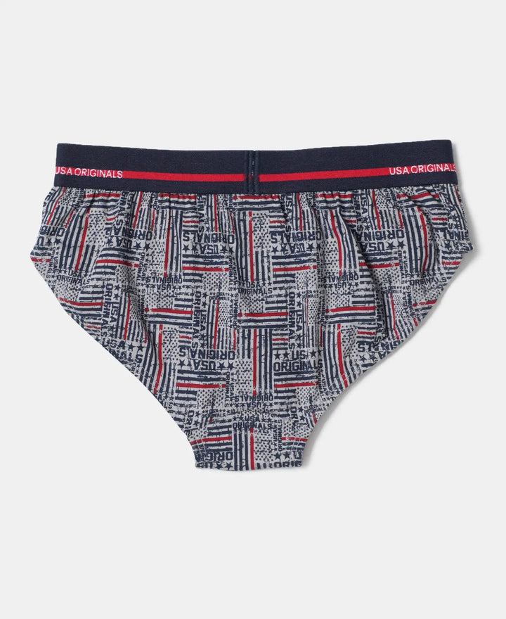 Super Combed Cotton Elastane Printed Brief with Ultrasoft Waistband - Assorted Prints-9